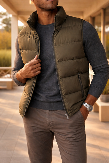 Gesteppter wattierter Bodywarmer Herren | Isolierte ärmellose Weste 3