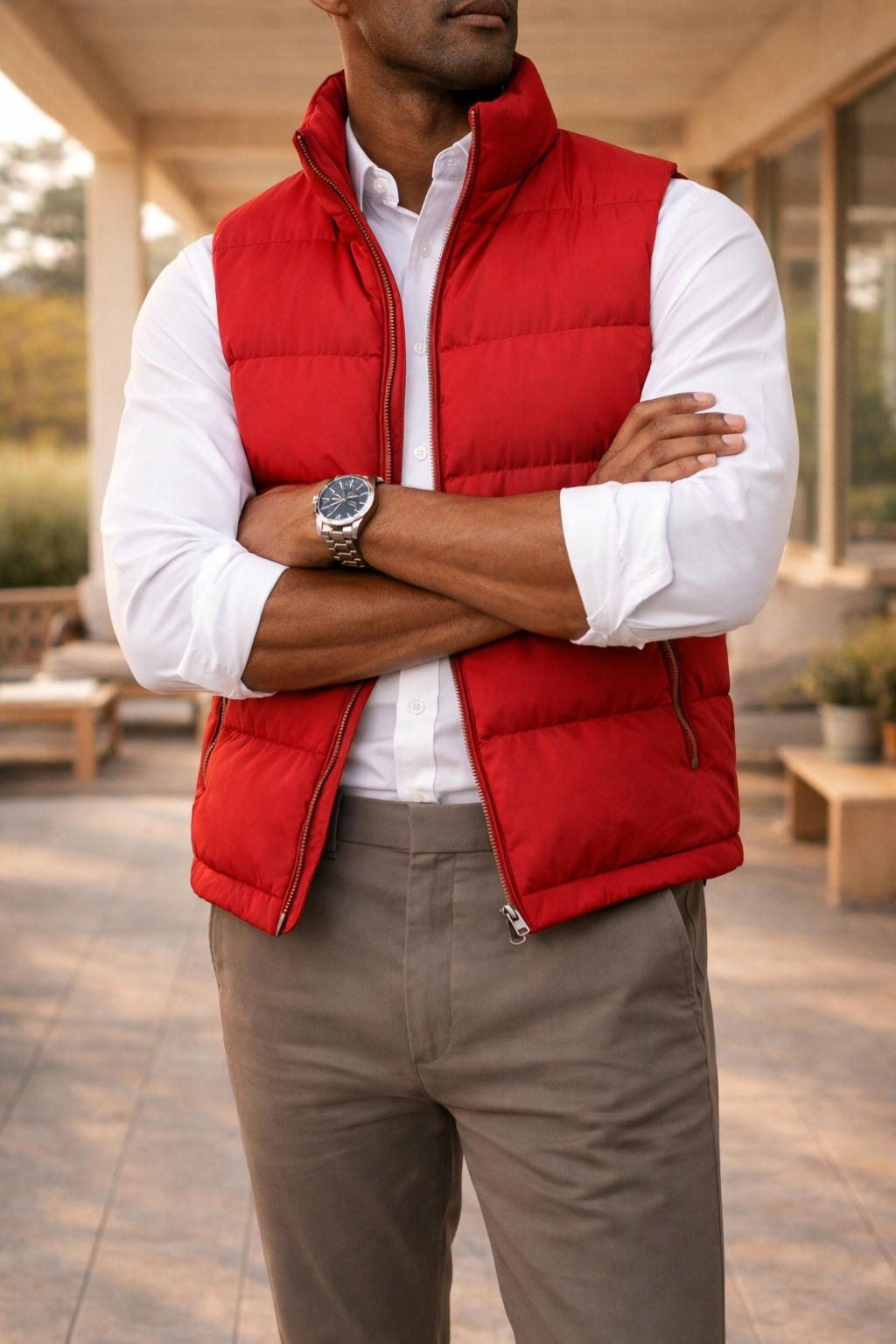 Gesteppter wattierter Bodywarmer Herren | Isolierte ärmellose Weste 4