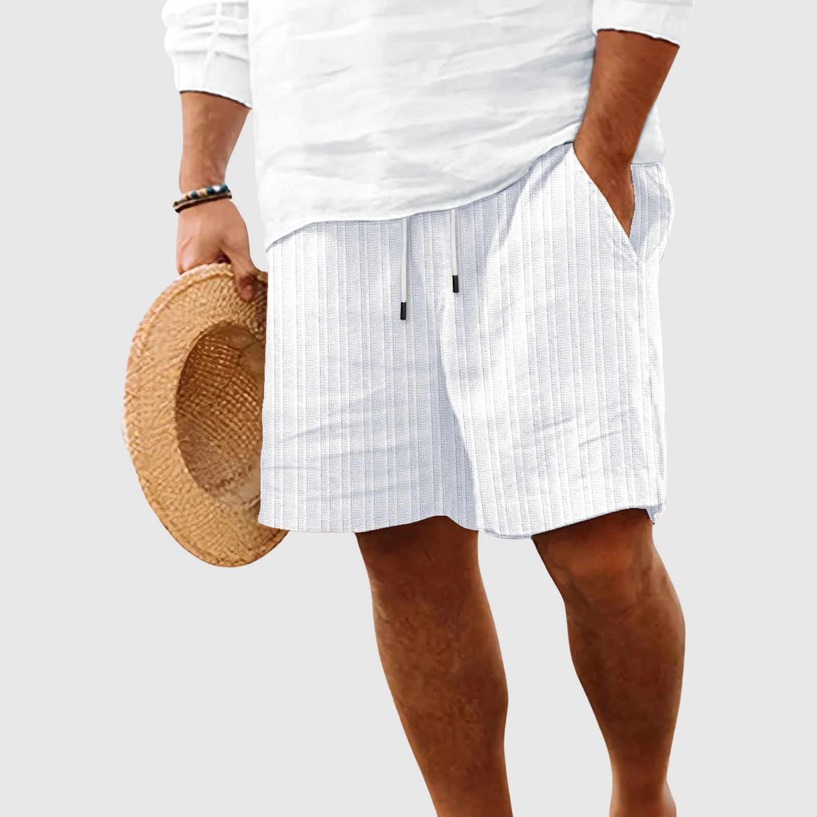 Gestreifte Shorts | Kurze Hosen für Damen aus Baumwolle 1