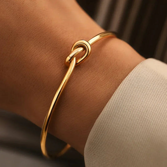 Goldarmband mit Knoten | Verstellbares Armband Damen 0