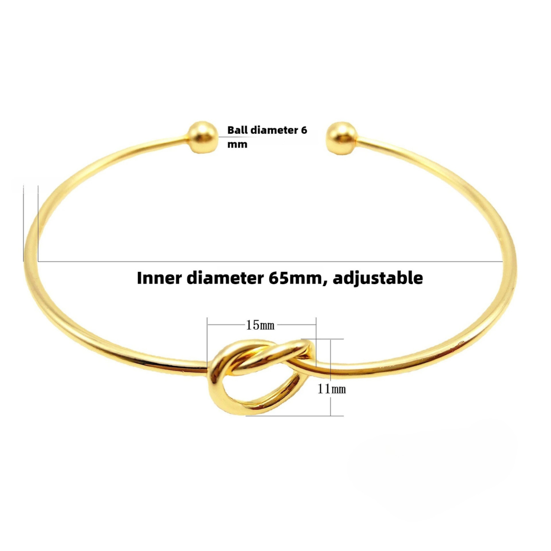 Goldarmband mit Knoten | Verstellbares Armband Damen 2