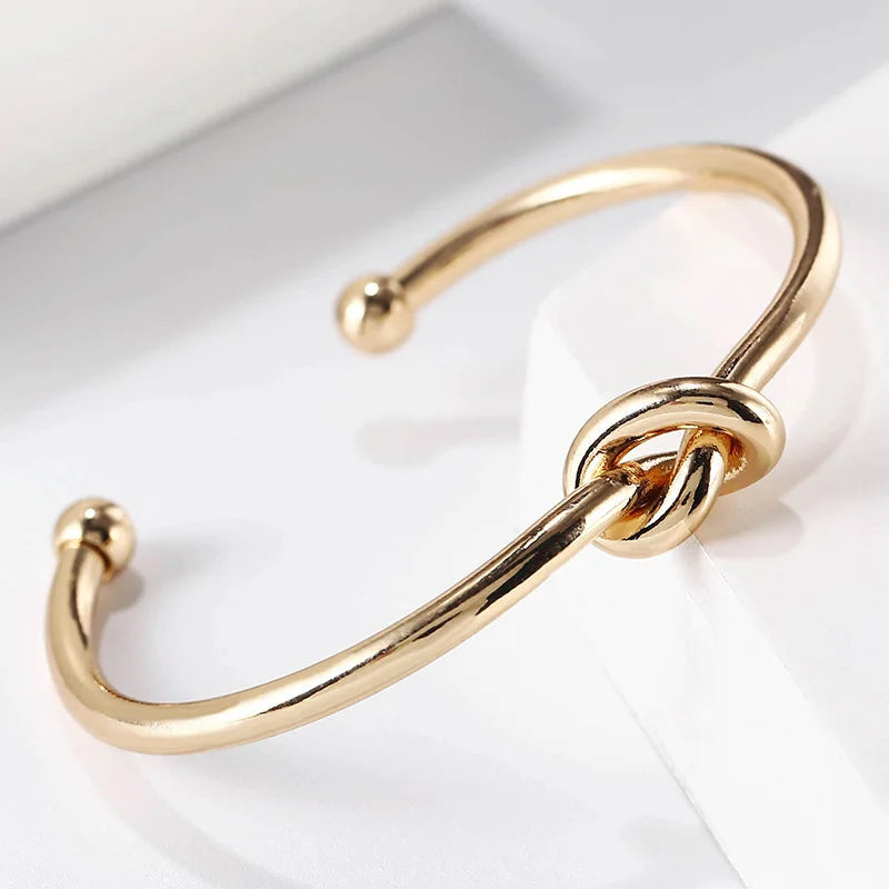 Goldarmband mit Knoten | Verstellbares Armband Damen 4