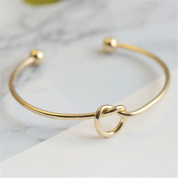 Goldarmband mit Knoten | Verstellbares Armband Damen 5