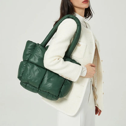 Große Gepolsterte Handtasche | Damen Schultertasche Modern 1