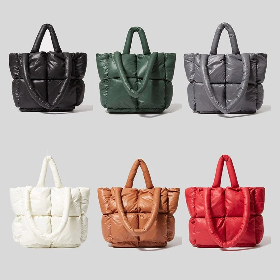 Große Gepolsterte Handtasche | Damen Schultertasche Modern 3