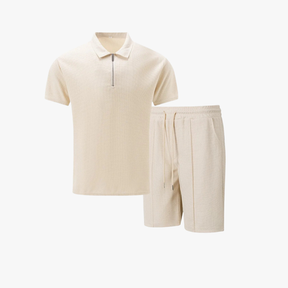Herren-Kombiset | Poloshirt mit Reißverschluss und Shorts 2