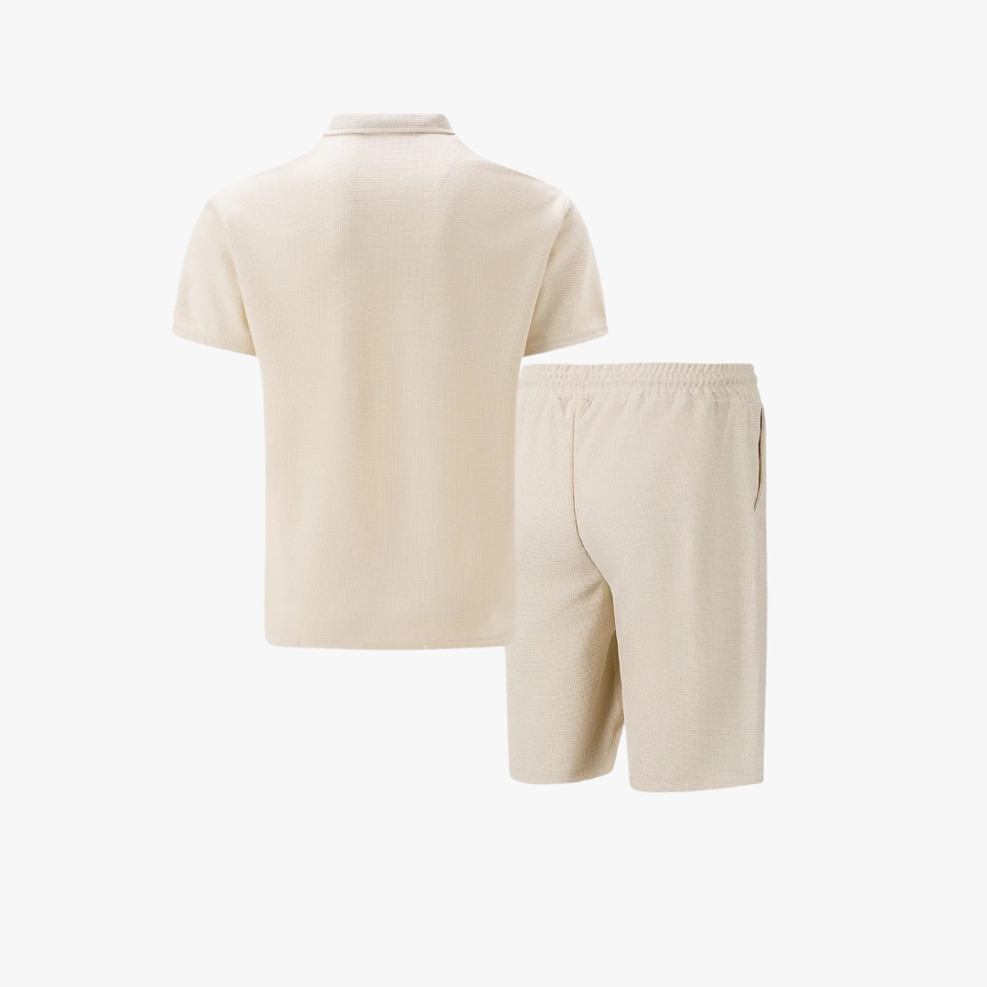 Herren-Kombiset | Poloshirt mit Reißverschluss und Shorts 3