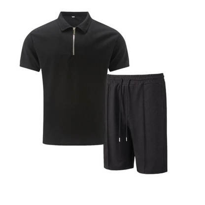Herren-Kombiset | Poloshirt mit Reißverschluss und Shorts 5