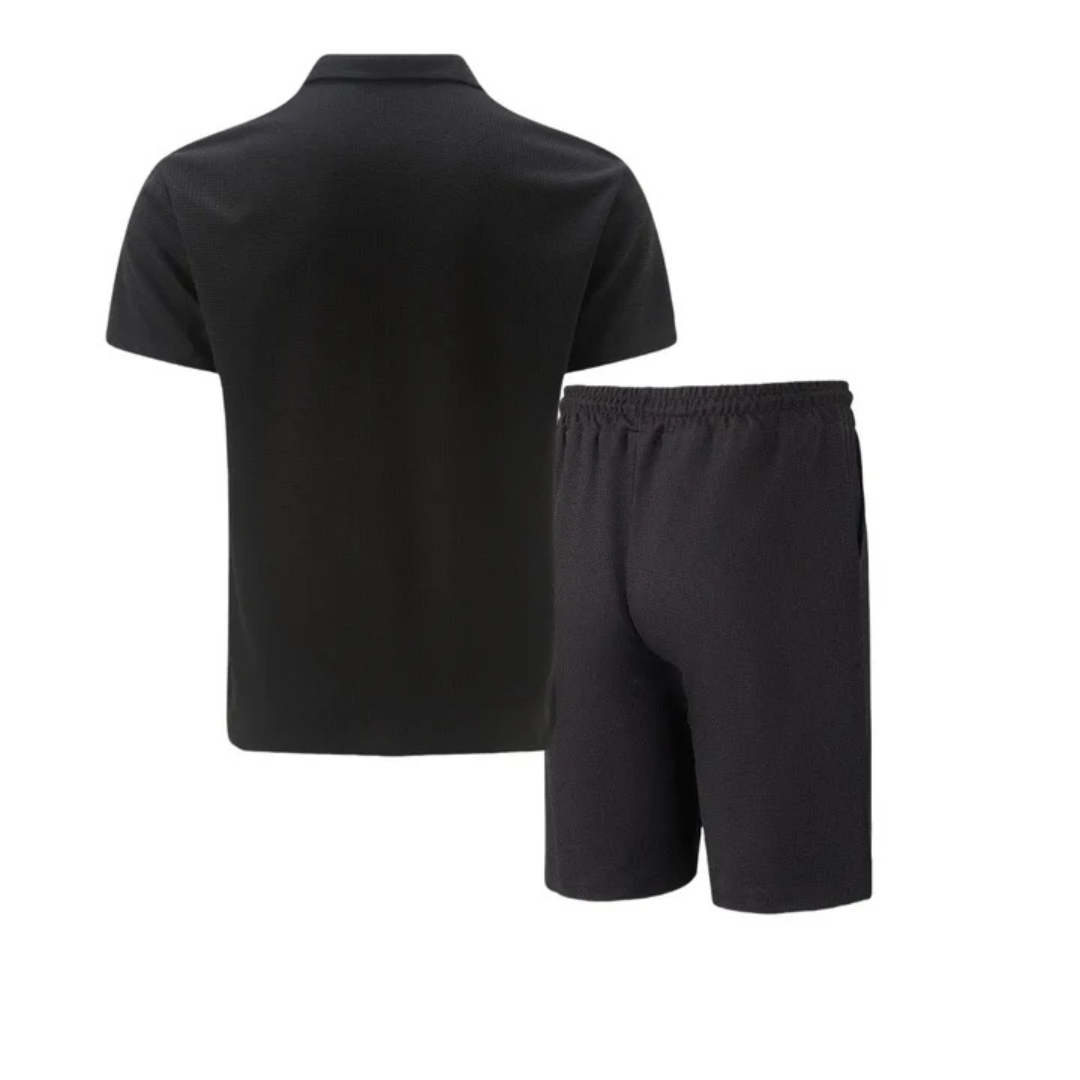 Herren-Kombiset | Poloshirt mit Reißverschluss und Shorts 6