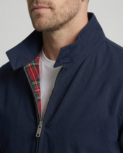 Herren Harrington-Jacke mit Reißverschluss und Karomuster-Futter 4