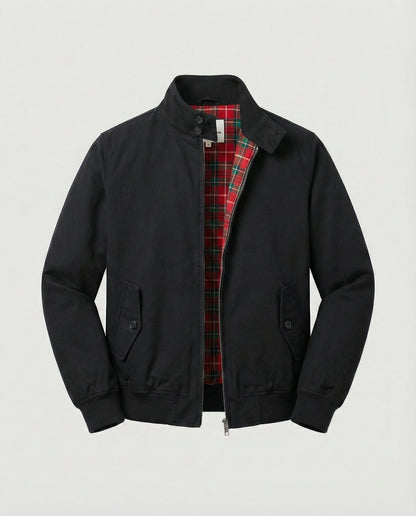 Herren Harrington-Jacke mit Reißverschluss und Karomuster-Futter 5