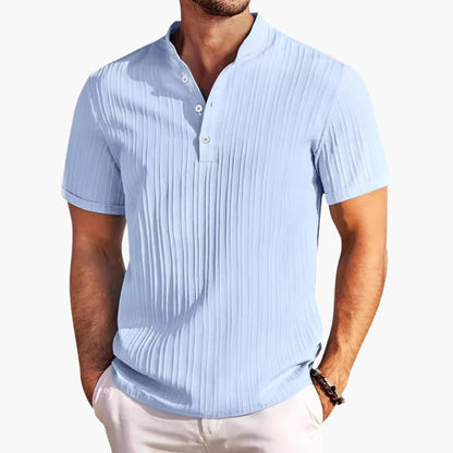 Herren Henley-T-Shirt | Lässiges Poloshirt mit Knopfleiste 1