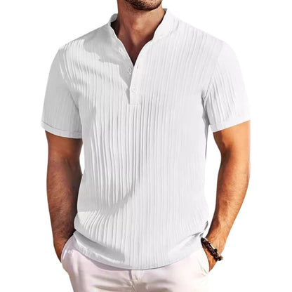Herren Henley-T-Shirt | Lässiges Poloshirt mit Knopfleiste 3