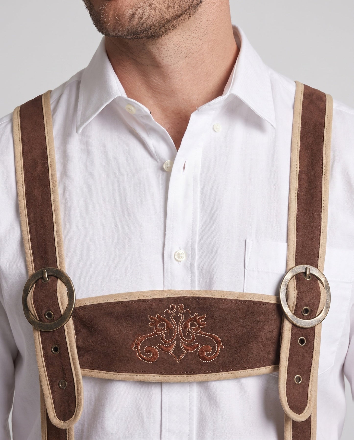 Herren Lederhose mit Stickerei | Trachtenhose Oktoberfest 2