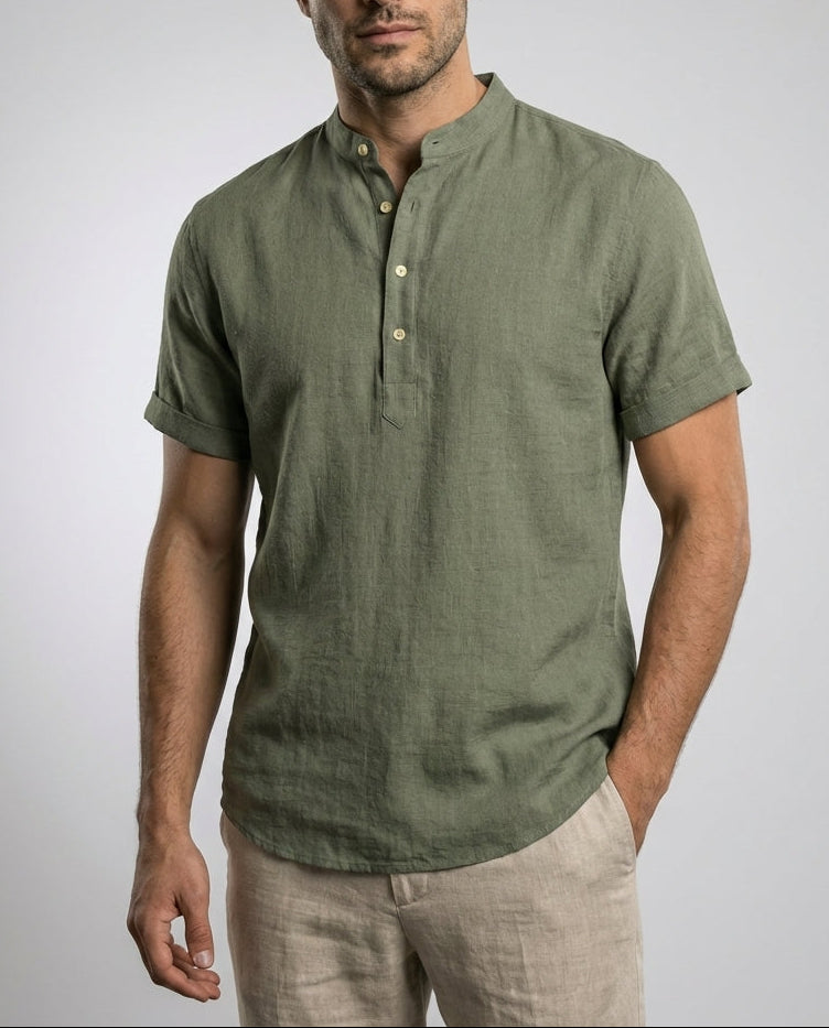 Herren Poloshirt V-Ausschnitt | Kurzarm Freizeitoberteil 1
