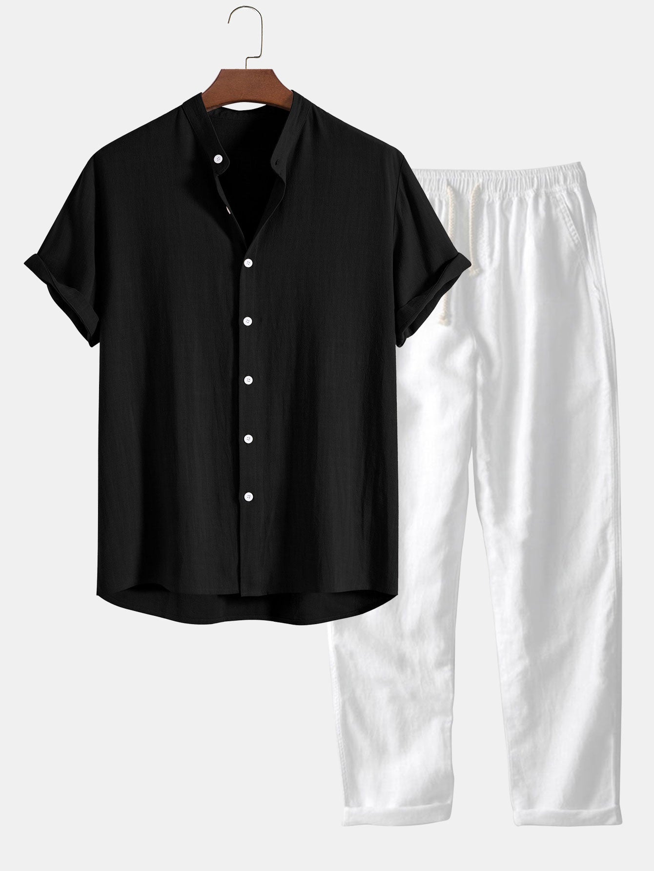 Herren Set mit Kurzarm-Hemd und Hose | Freizeitmode 9