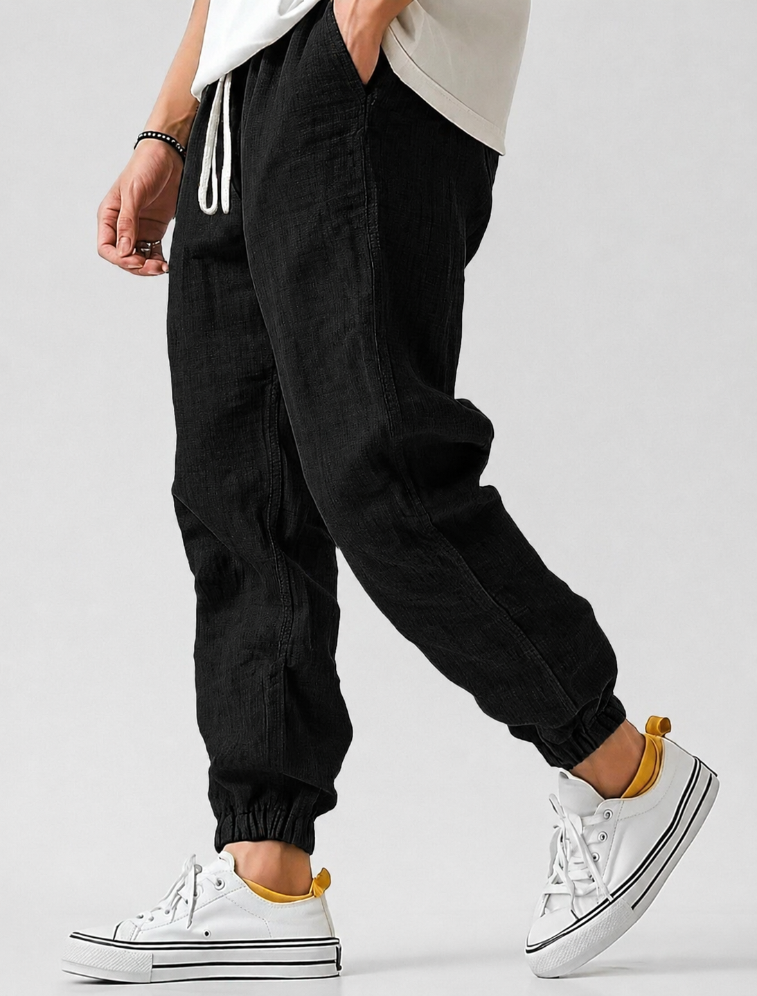 Herren Sommerhose Jogger Leicht Tapered Fit 2