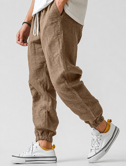 Herren Sommerhose Jogger Leicht Tapered Fit 4