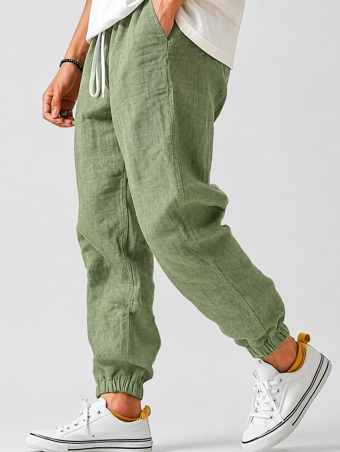 Herren Sommerhose Jogger Leicht Tapered Fit 5