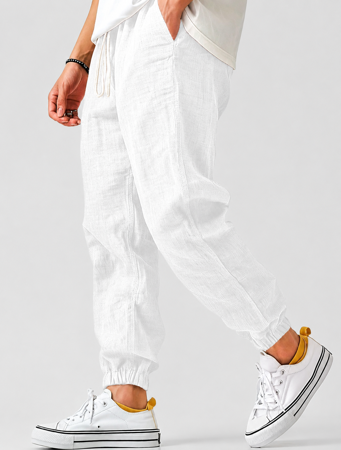 Herren Sommerhose Jogger Leicht Tapered Fit 6
