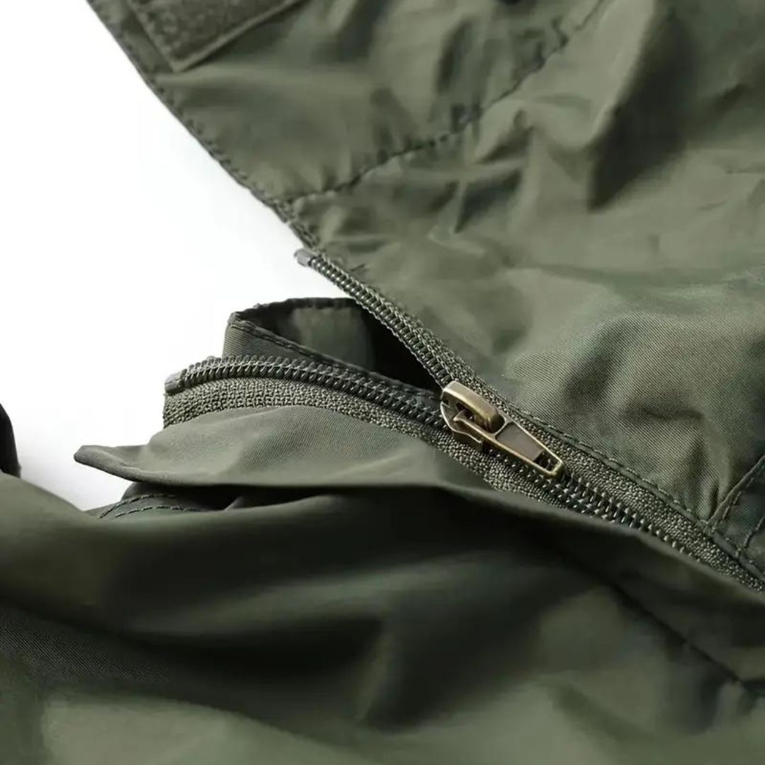 Herren Übergangsjacke Leicht Wasserabweisend mit Abnehmbarer Kapuze 3