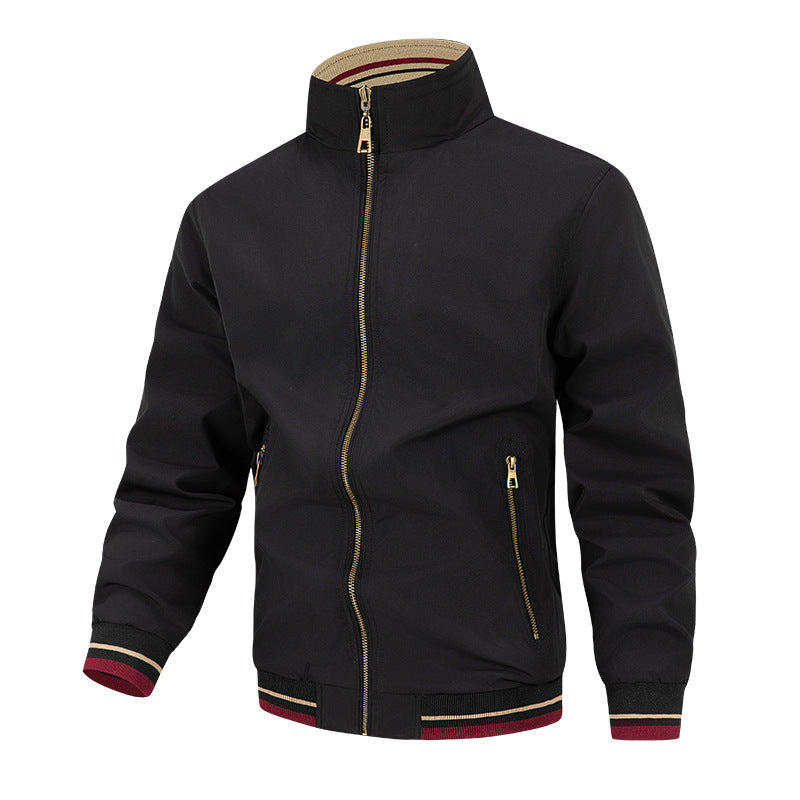 Herren Übergangsjacke mit Hohem Kragen und Taschen | Übergangsjacke 6