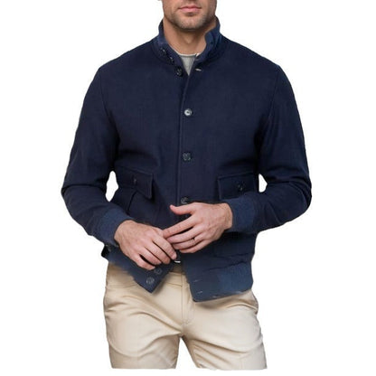 Herren Übergangsjacke mit Stehkragen und Reißverschlusstaschen 5
