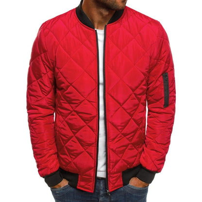 Herren gesteppte Übergangsjacke mit hohem Kragen und Taschen 7
