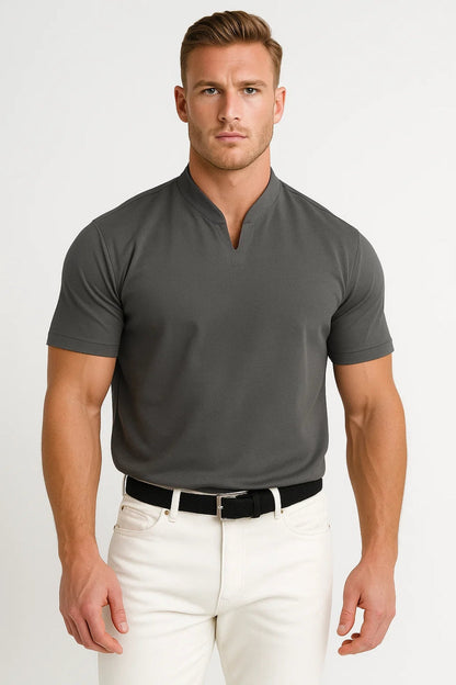 Herrenhemd Slim Fit Baumwolle mit geteiltem Kragen 2