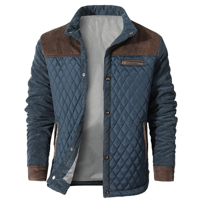Herrenjacke Blau | Leicht Gepolstert mit Diamant-Steppung 0