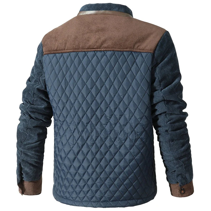 Herrenjacke Blau | Leicht Gepolstert mit Diamant-Steppung 1