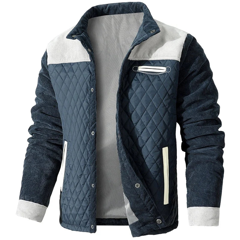 Herrenjacke Blau | Leicht Gepolstert mit Diamant-Steppung 3