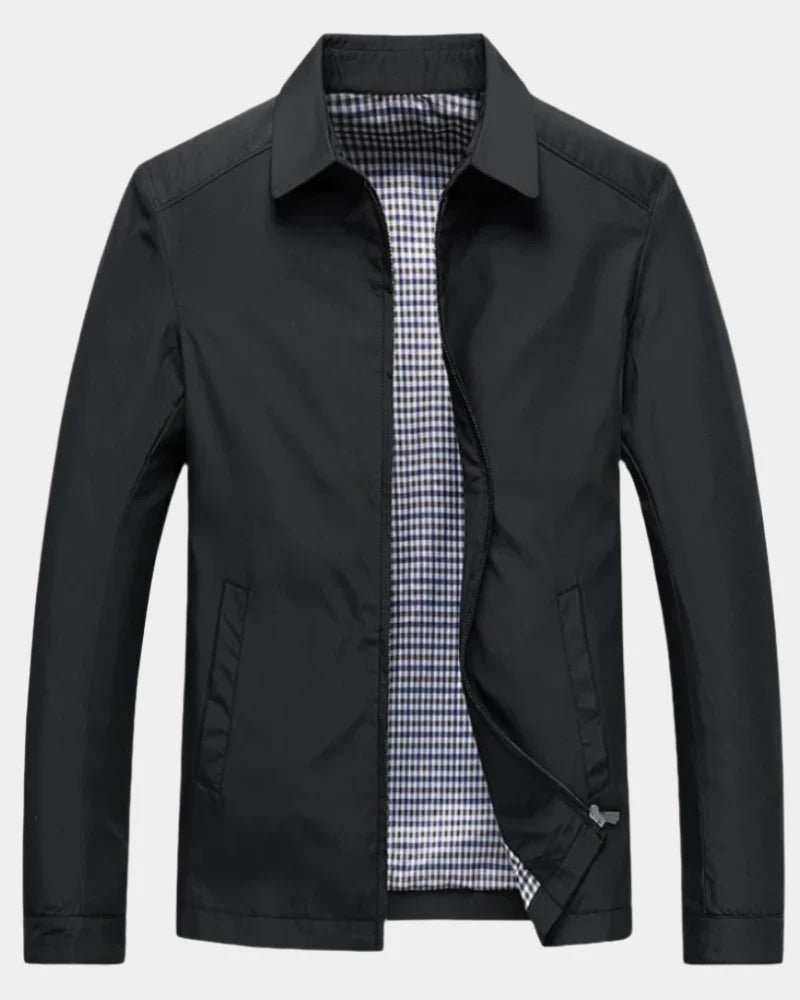 Herrenjacke Winddicht Regular Fit | Übergangsjacke Schwarz 0