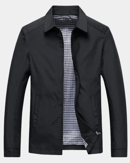 Herrenjacke Winddicht Regular Fit | Übergangsjacke Schwarz 0