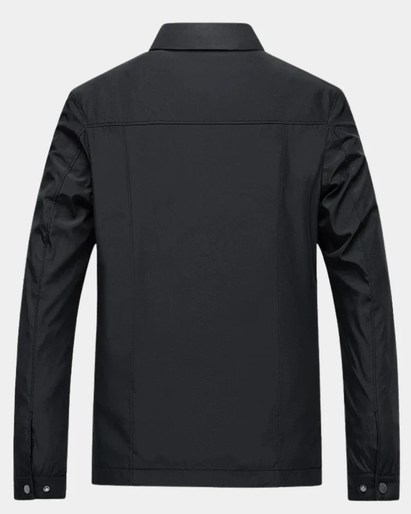 Herrenjacke Winddicht Regular Fit | Übergangsjacke Schwarz 1
