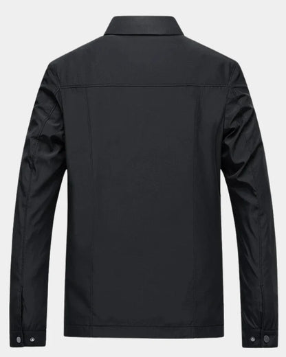 Herrenjacke Winddicht Regular Fit | Übergangsjacke Schwarz 1