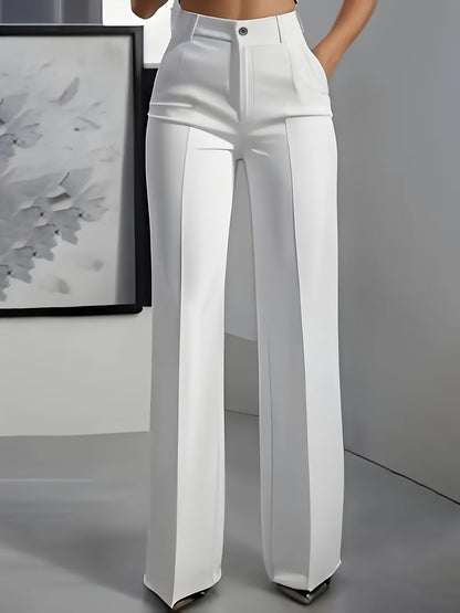 Hochtaillierte Anzughose Damen | Gerader Schnitt Eleganz 0