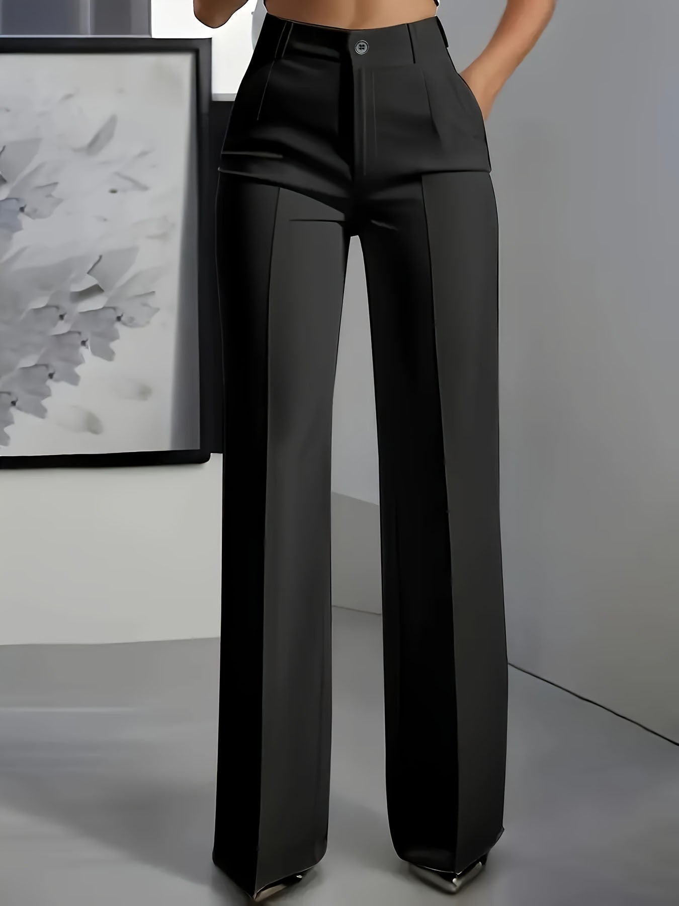 Hochtaillierte Anzughose Damen | Gerader Schnitt Eleganz 1