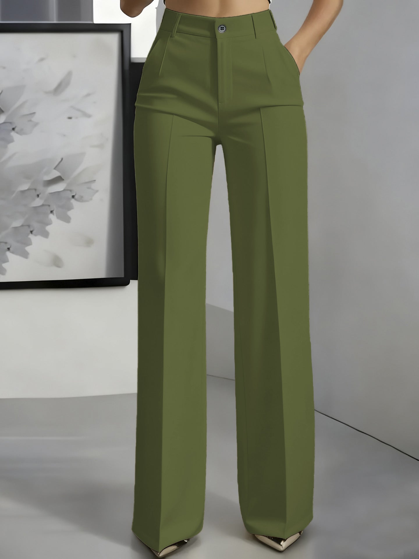 Hochtaillierte Anzughose Damen | Gerader Schnitt Eleganz 12