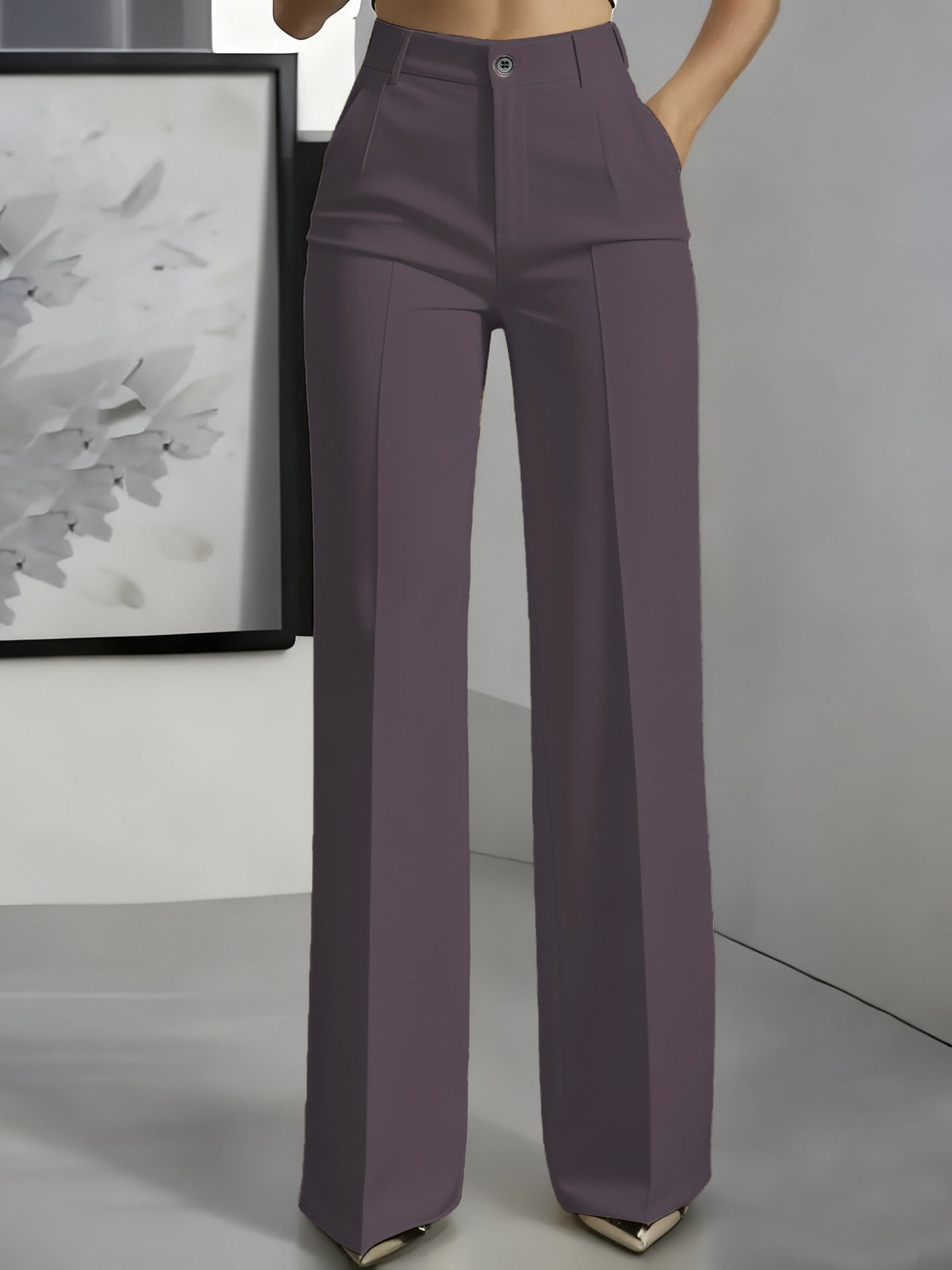Hochtaillierte Anzughose Damen | Gerader Schnitt Eleganz 13