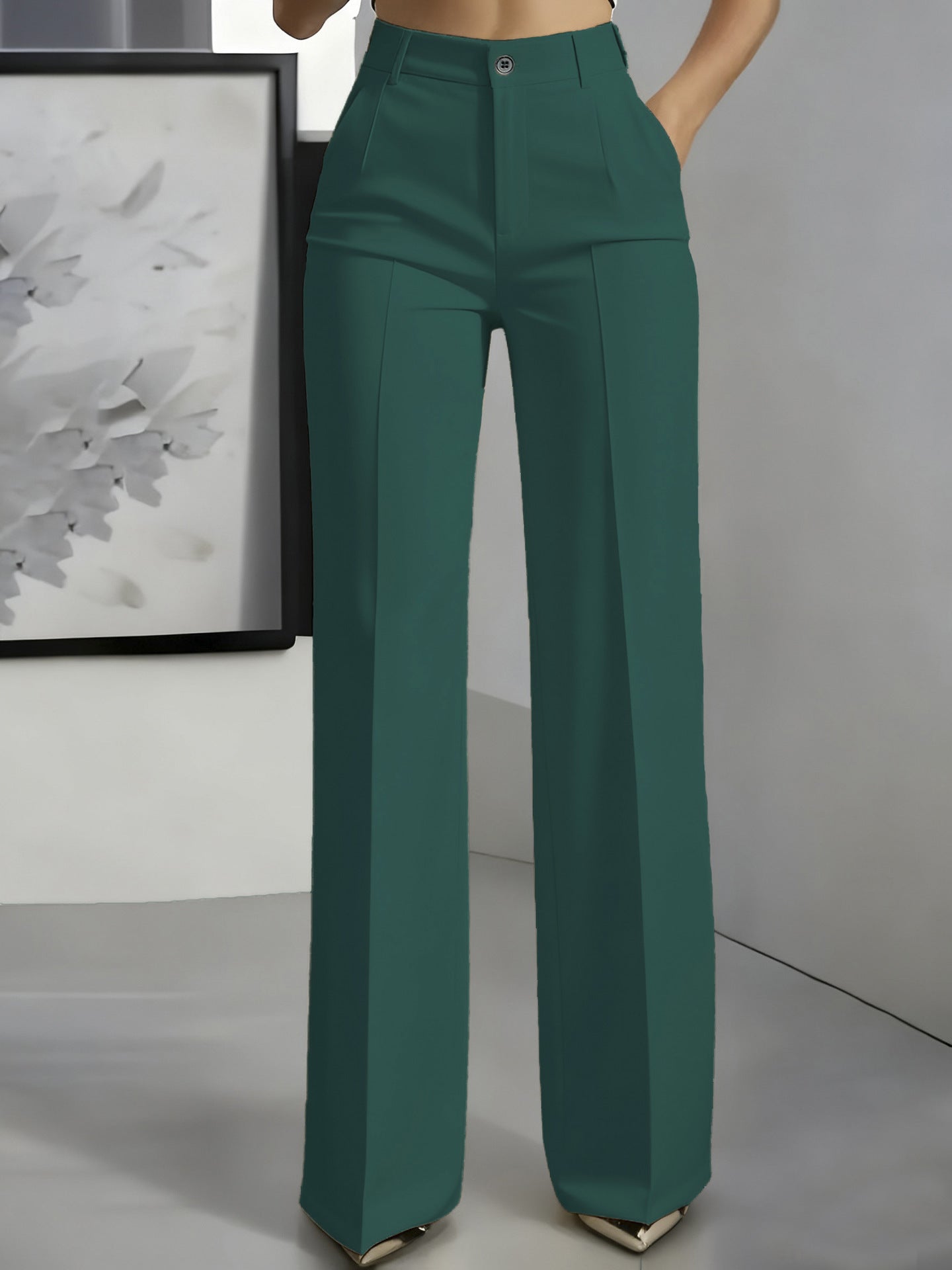 Hochtaillierte Anzughose Damen | Gerader Schnitt Eleganz 14