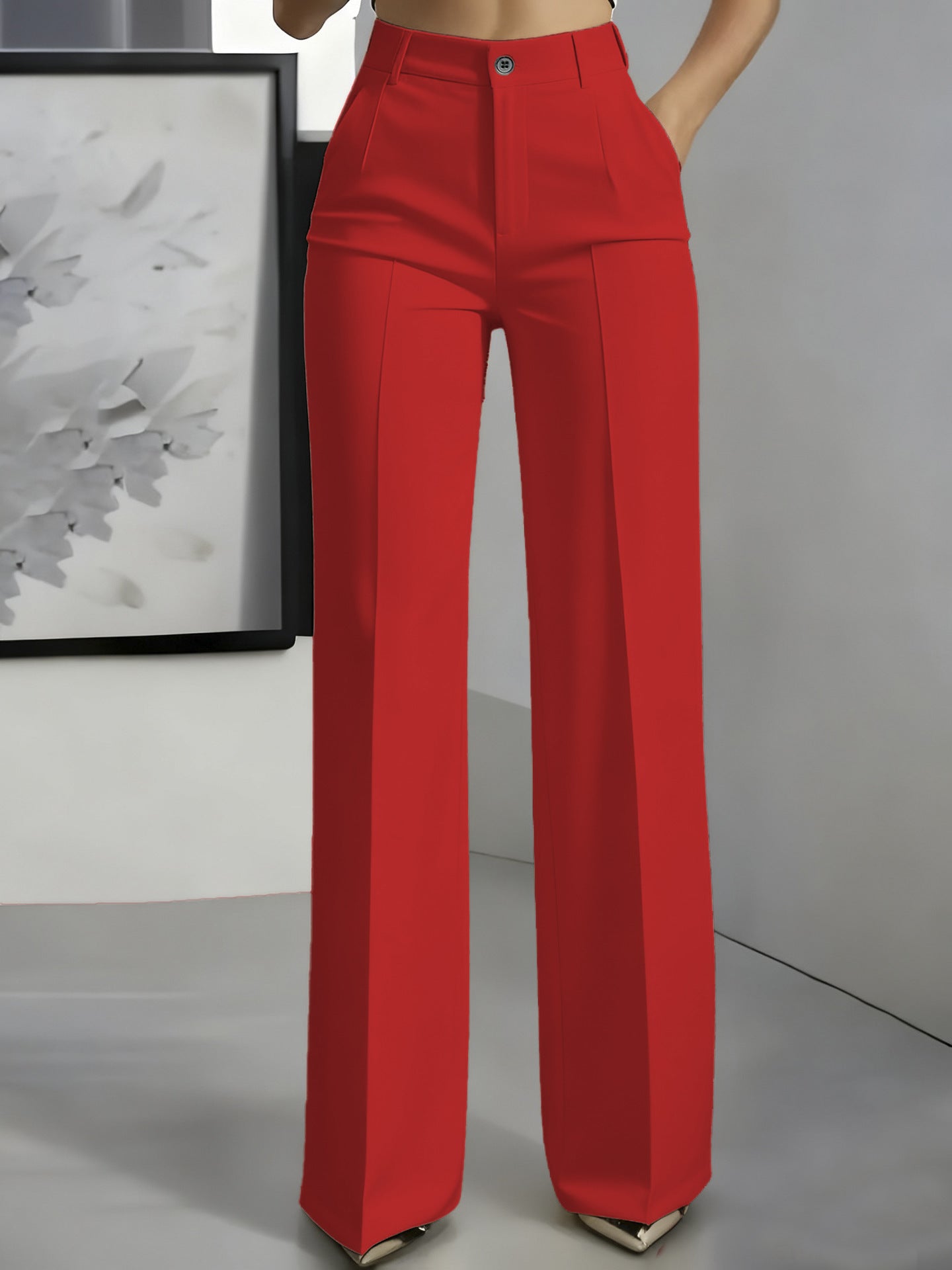 Hochtaillierte Anzughose Damen | Gerader Schnitt Eleganz 16