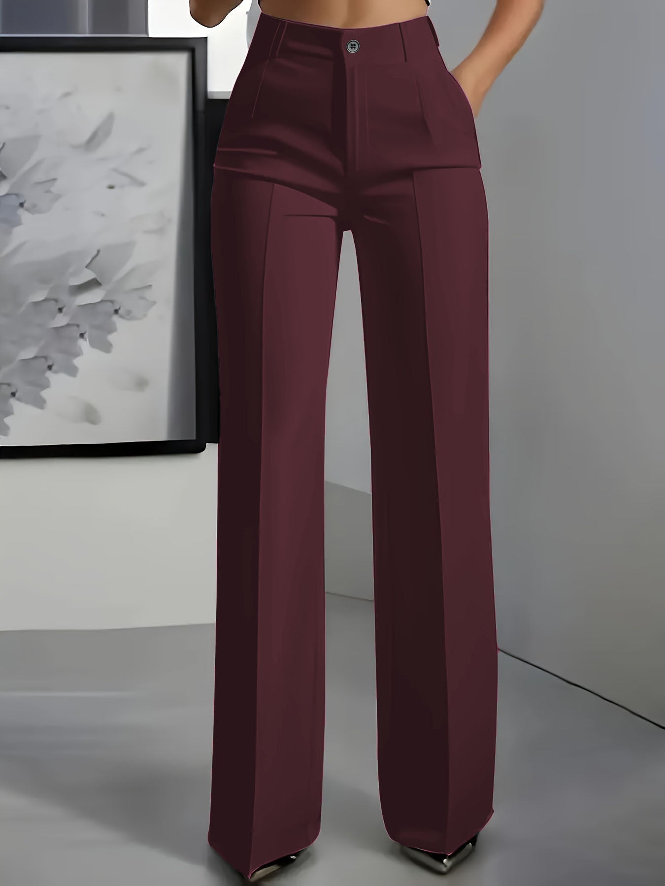 Hochtaillierte Anzughose Damen | Gerader Schnitt Eleganz 2