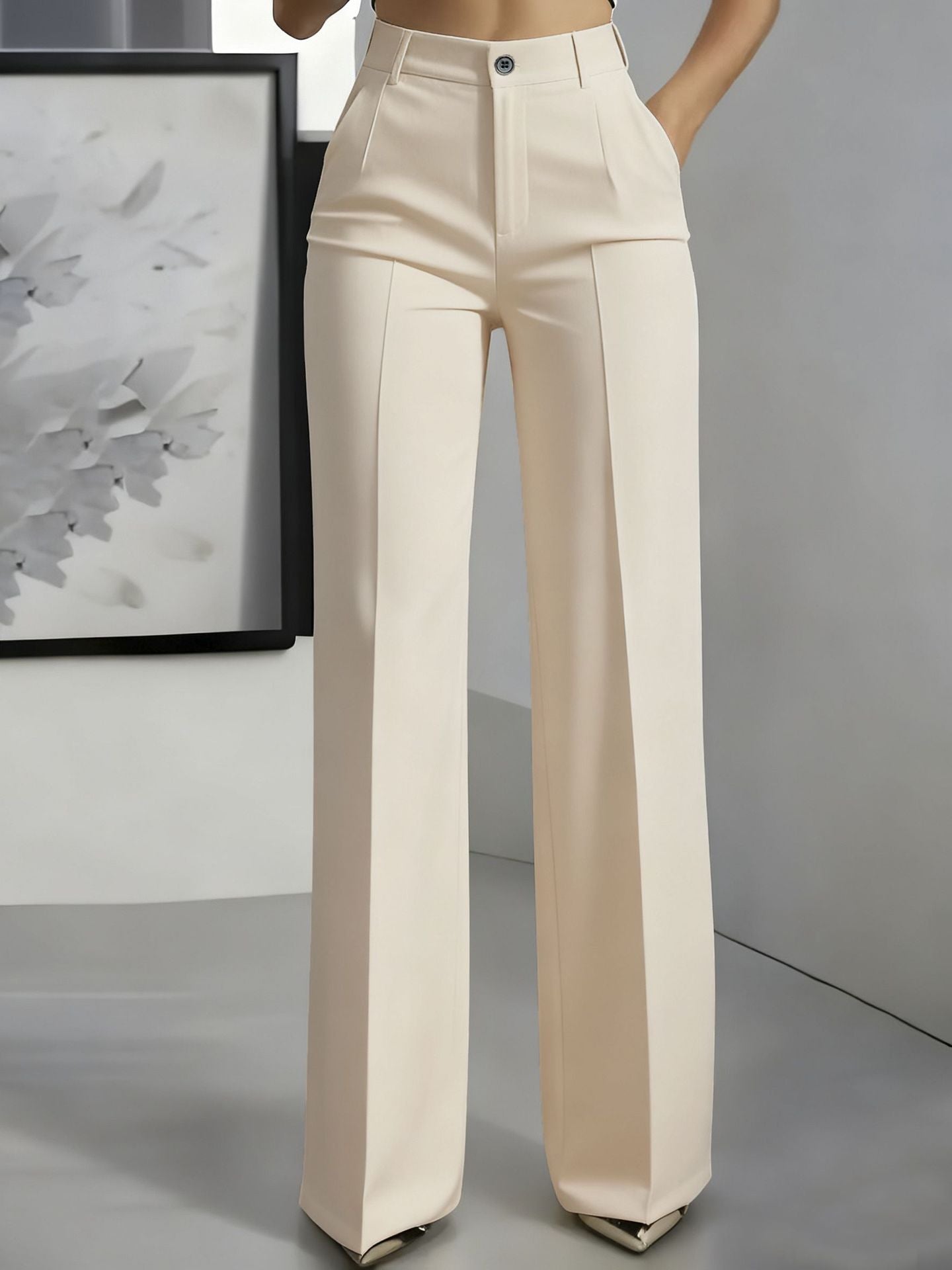Hochtaillierte Anzughose Damen | Gerader Schnitt Eleganz 5