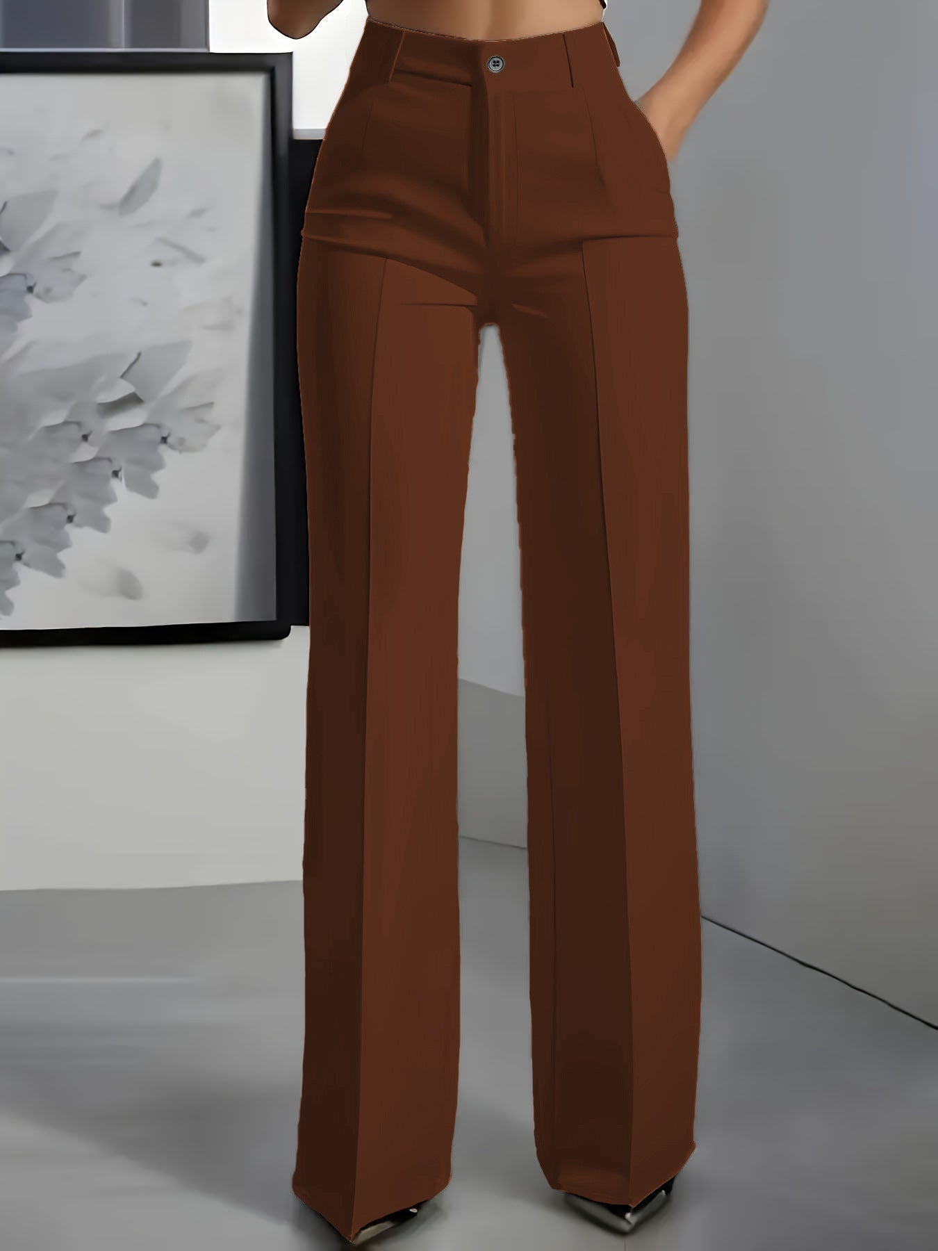 Hochtaillierte Anzughose Damen | Gerader Schnitt Eleganz 7