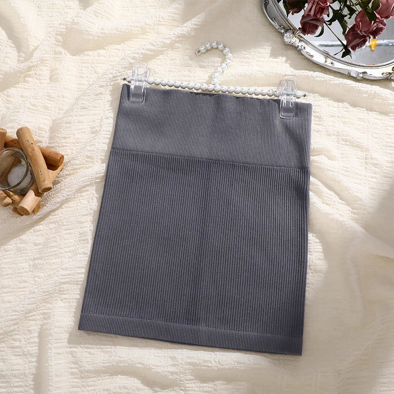 Hochtaillierter Minirock Schwarz | Damen Business Rock 6