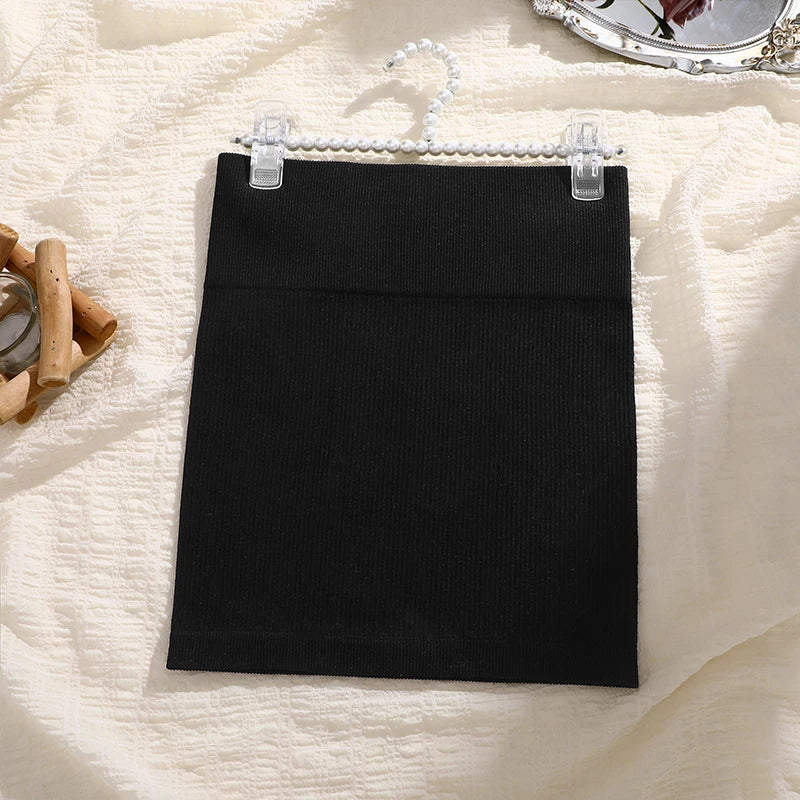 Hochtaillierter Minirock Schwarz | Damen Business Rock 9