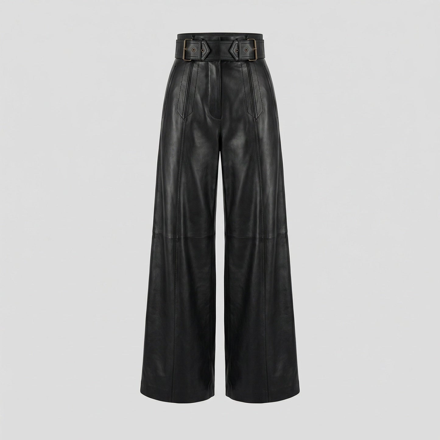 Hohe Damen Lederhose mit Plissee | Elegante Lederhose 5