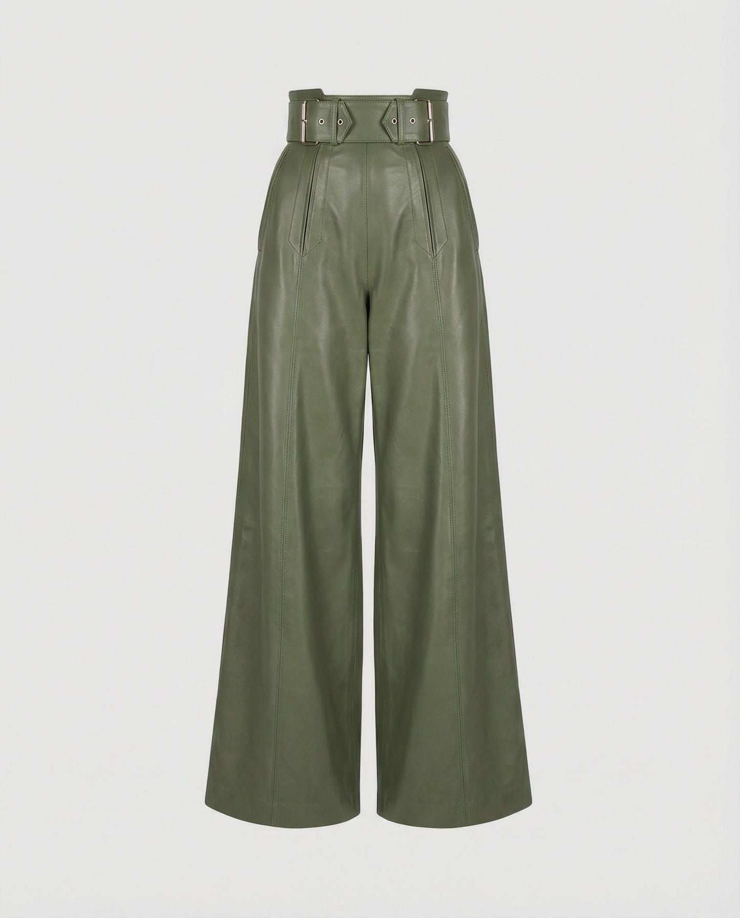 Hohe Damen Lederhose mit Plissee | Elegante Lederhose 6