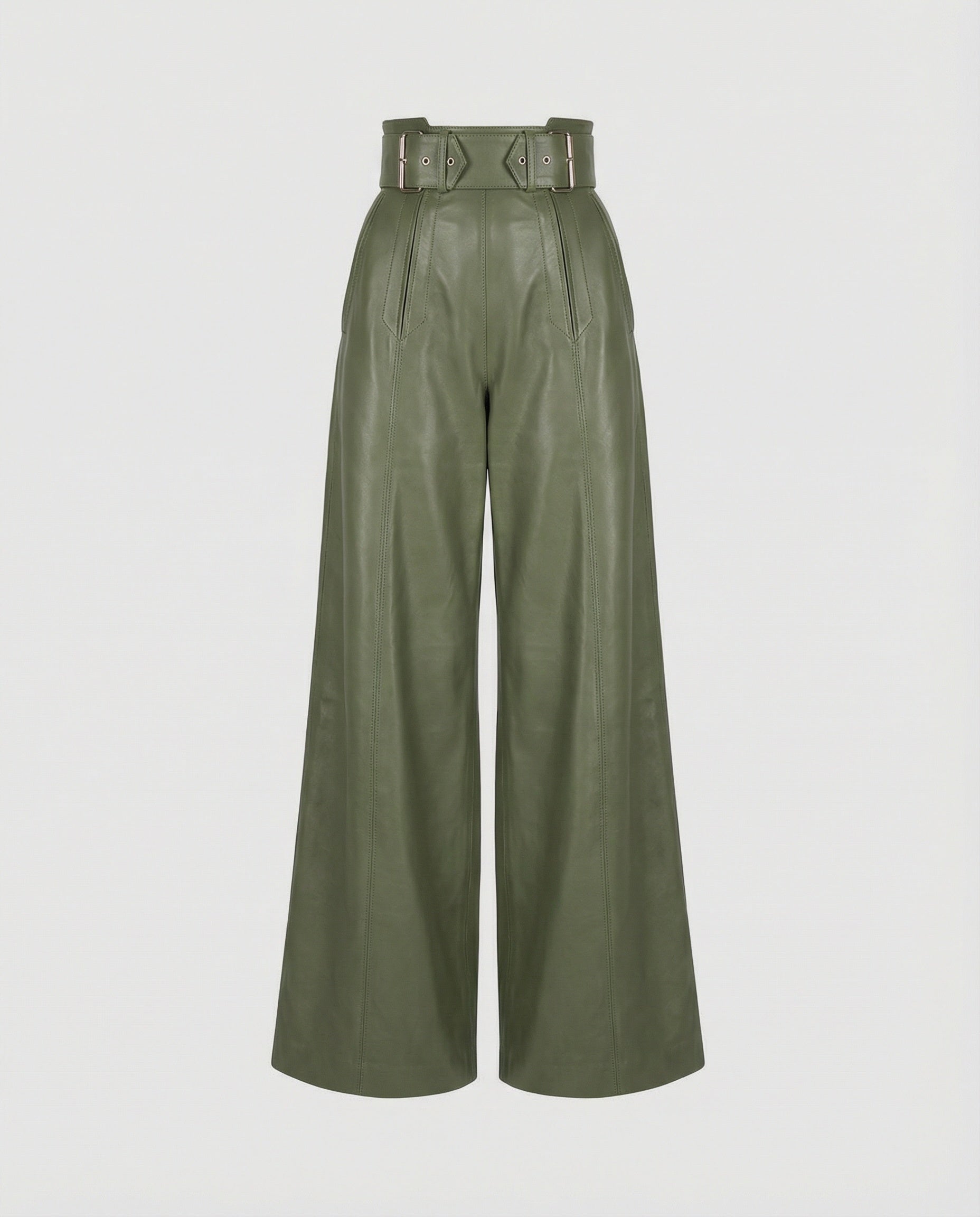 Hohe Damen Lederhose mit Plissee | Elegante Lederhose 6
